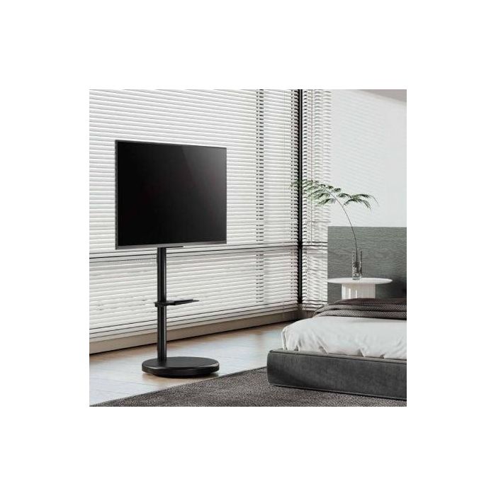AISENS - SOPORTE DE SUELO CON RUEDA, BANDEJA PARA DVD PARA MONITOR/TV 50KG DE 37-86, NEGRO 3 AISENS - SOPORTE DE SUELO CON RUEDA, BANDEJA PARA DVD PARA MONITOR/TV 50KG DE 37-86, NEGRO 3