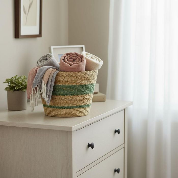 Inde Cesta Almacenamiento Cónica Seagrass 25 cm 8