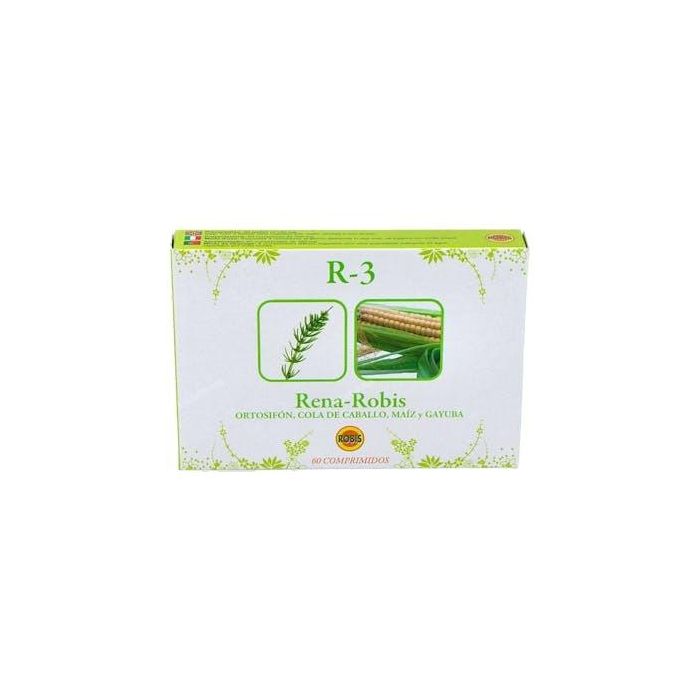 ROBIS R-3 Diurético 60 Comprimidos con Ortosifón y Cola de Caballo para Afecciones Renales y Retención de Líquidos