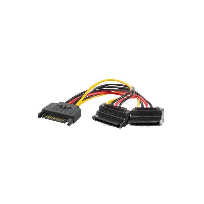 Cable Alimentacion Lanberg Sata Macho 2X Cable Alimentacion Lanberg Sata Macho 2X