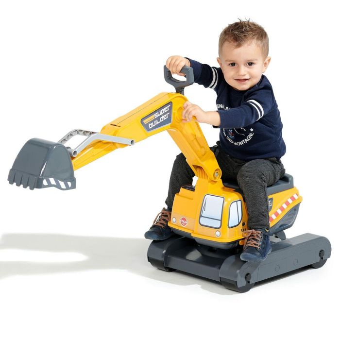 FALK Excavadora de Juguete Power Shift Articulada con Cabina Giratoria 360°, Chasis 8 Ruedas, Color Amarillo para Niños 2+ Años 3 FALK Excavadora de Juguete Power Shift Articulada con Cabina Giratoria 360°, Chasis 8 Ruedas, Color Amarillo para Niños 2+ Años 3