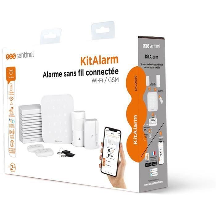 Alarma inalámbrica conectada Wi-Fi y GSM 4G - KitAlarm - SCS SENTINEL 5