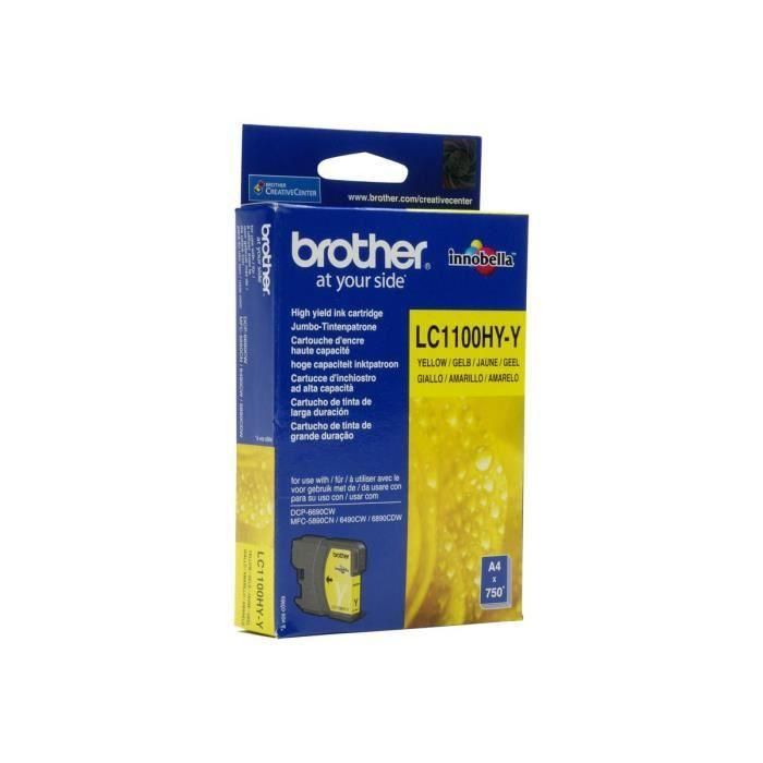 Brother Genuine Brother LC1100Y Ink Cartridge – Yellow 1 Brother Genuine Brother LC1100Y Ink Cartridge – Yellow 1