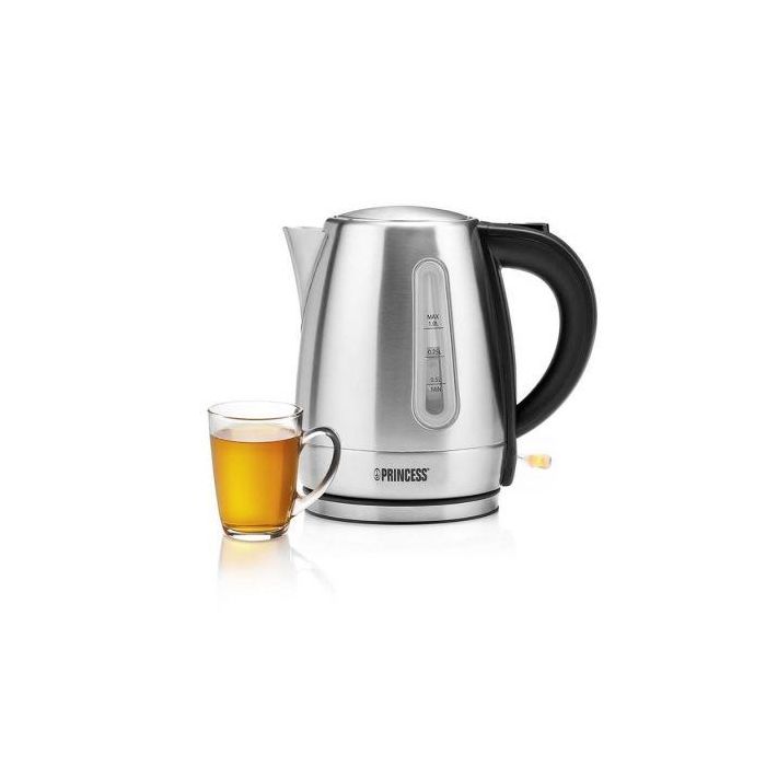 Princess Hervidor de Agua 236023 - 2200W, 1L de Capacidad, Acero Inoxidable, Apagado Automático y Protección contra Ebullición en Seco