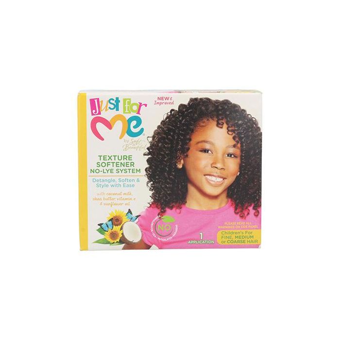 Pro Line Just For Me Texturizer Kit 1 Aplicación para Cabello Afro Infantil (Fino, Medio, Grueso)