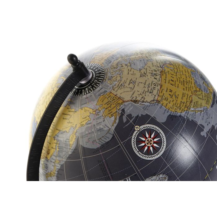 DKD Home Decor Globo Terraqueo Colonial de Mármol, PVC y Metal - Azul Marino y Negro - Medidas 20x22x30cm - Pack 2 Unidades 1 DKD Home Decor Globo Terraqueo Colonial de Mármol, PVC y Metal - Azul Marino y Negro - Medidas 20x22x30cm - Pack 2 Unidades 1