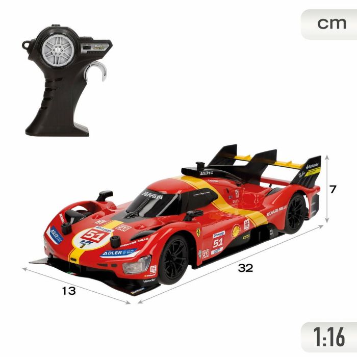 Coche Radio Control Ferrari 32 x 7 x 13 cm (4 Unidades) 3
