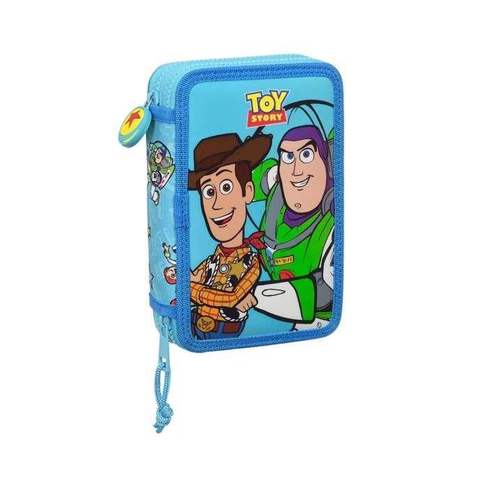 Estuche Escolar con Accesorios Toy Story Ready to play Azul 12.5 x 19.5 x 4 cm (28 piezas)