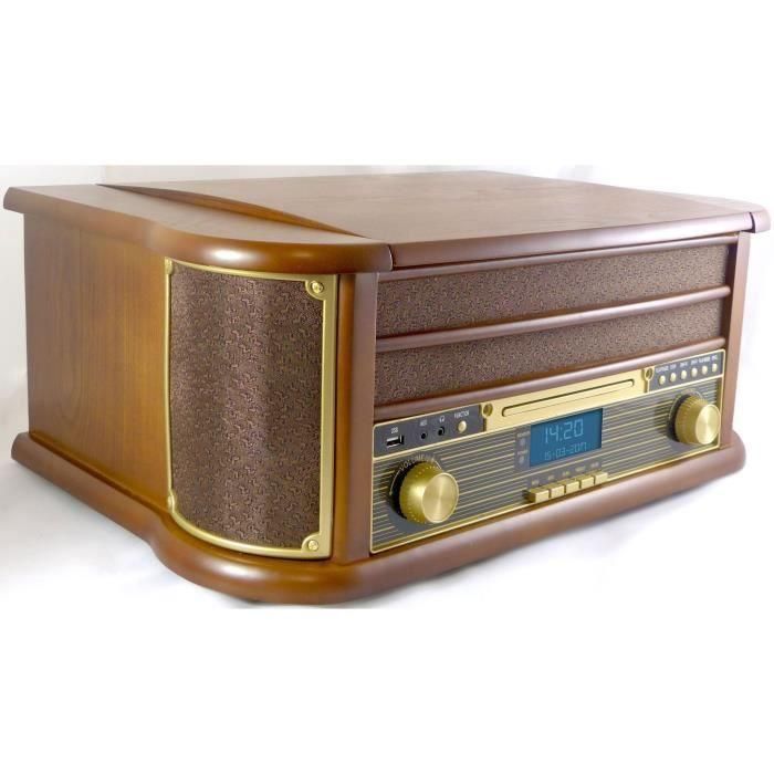 Inovalley RETRO29E-N Equipo Hifi Retro con Tocadiscos Vinilo 33/45/78 rpm, Bluetooth 5.0, CD/Cassette, Radio FM, USB 2x20W 4 Inovalley RETRO29E-N Equipo Hifi Retro con Tocadiscos Vinilo 33/45/78 rpm, Bluetooth 5.0, CD/Cassette, Radio FM, USB 2x20W 4