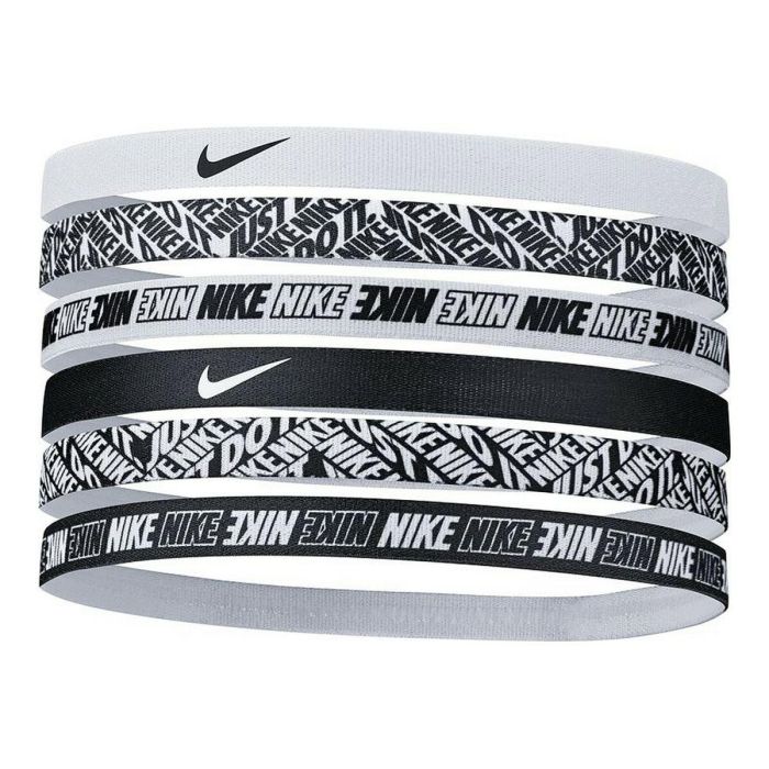 Cinta Deportiva para la Cabeza Nike Printed Pack6 Negro Cinta Deportiva para la Cabeza Nike Printed Pack6 Negro