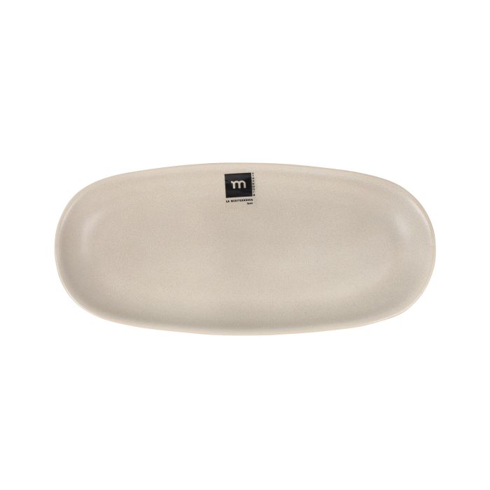 La Mediterranea Fuente Oval Cerámica para Servir Alerre, 25.8 cm de Largo x 11.9 cm de Ancho x 2.5 cm de Alto (24 Unidades)