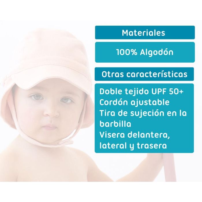 Gorro de Bebé Protección Upf 50+ Rosa 2 Gorro de Bebé Protección Upf 50+ Rosa 2