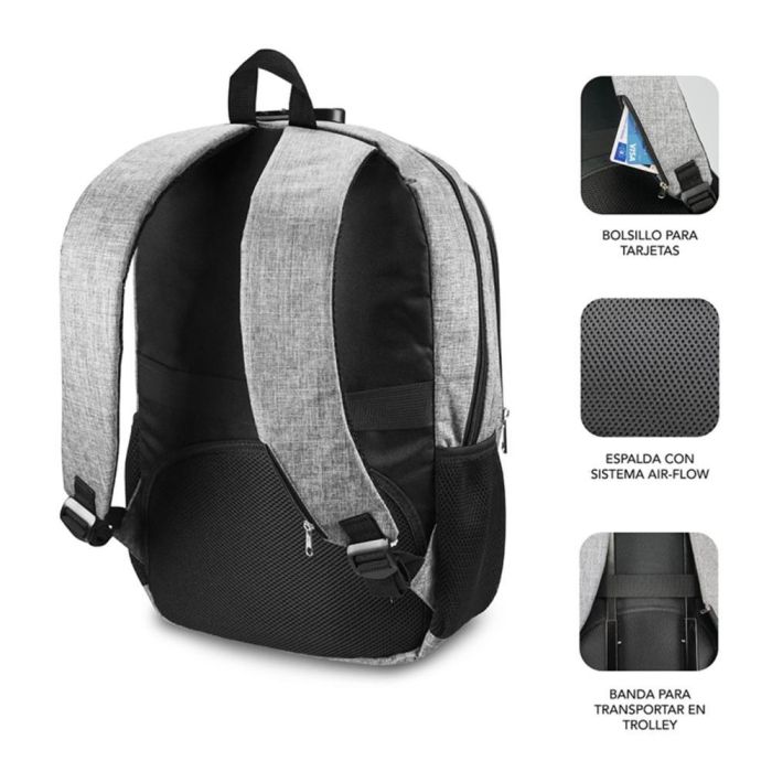 Mochila para Portátil y Tablet con Salida USB Subblim Urban Lock Backpack 16" 1 Mochila para Portátil y Tablet con Salida USB Subblim Urban Lock Backpack 16" 1