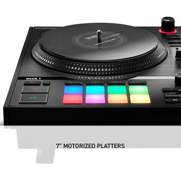 HERCULES DJCONTROL INPULSE T7 - Controladora DJ motorizada de dos decks en color negro 3