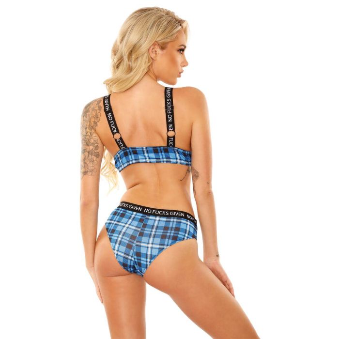 Conjunto de Lencería Fantasy Lingerie Azul (M/L) 2 Conjunto de Lencería Fantasy Lingerie Azul (M/L) 2