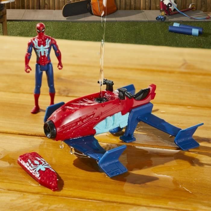 Box set Spider-Man Hydro-Jet, figura de 10 cm con vehículo, juguetes de superhéroes para niños a partir de 4 años 3