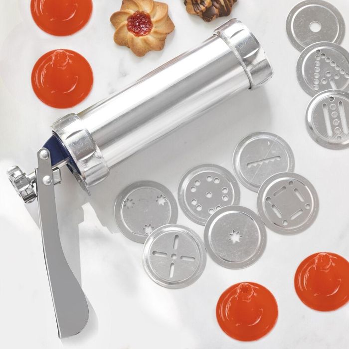 Máquina para Hacer Galletas y Manga Pastelera 2 en 1 Prekies InnovaGoods 4 Máquina para Hacer Galletas y Manga Pastelera 2 en 1 Prekies InnovaGoods 4