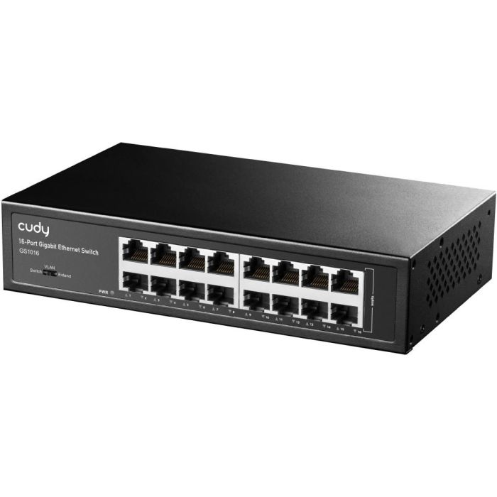 Cudy GS1016 RM Switch Gigabit Ethernet de 16 Puertos 10/100/1000 Mbps Montaje en Rack 1