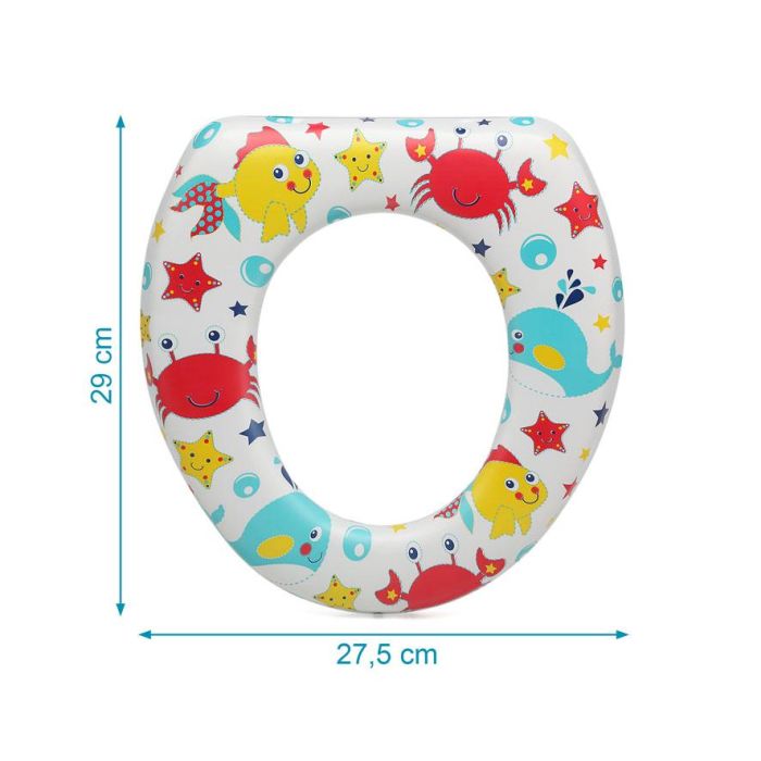 KioKids Reductor WC Infantil Acolchado Universal para Inodoros Estándar, Fácil de Limpiar y Cómodo para Niños +12 meses - Océano Multicolor 2 KioKids Reductor WC Infantil Acolchado Universal para Inodoros Estándar, Fácil de Limpiar y Cómodo para Niños +12 meses - Océano Multicolor 2