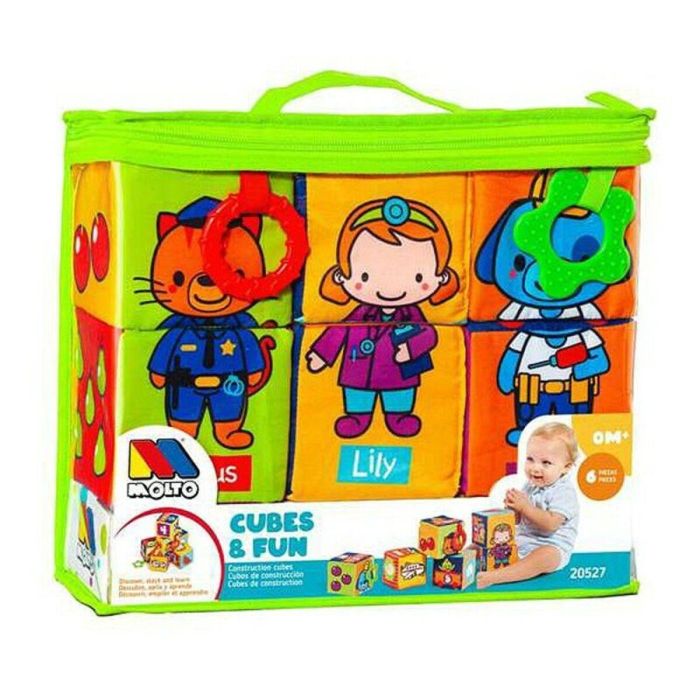 Molto Bolsa Cubos Aprendizaje de Tela 6 Piezas 0 Molto Bolsa Cubos Aprendizaje de Tela 6 Piezas 0