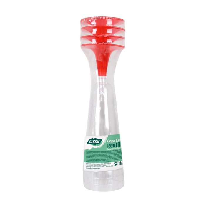 Set de 4 copas de cava pie rojo 150 cc Algon (24 Cajas) 1 Set de 4 copas de cava pie rojo 150 cc Algon (24 Cajas) 1