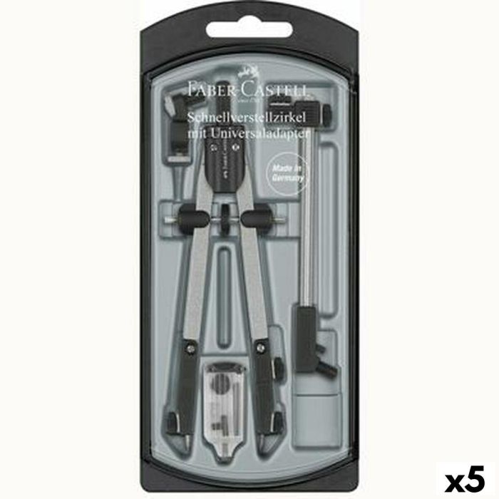 Compás Faber-Castell Gris (5 Unidades)