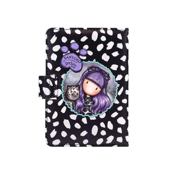 Set de Papelería Gorjuss Smitten kitten Morado Negro Blanco