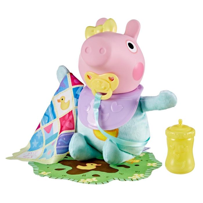 HASBRO Muñeco Peppa Pig Oinks and Snuggles 20-25 cm con Sonidos, usa Pilas AAA 3