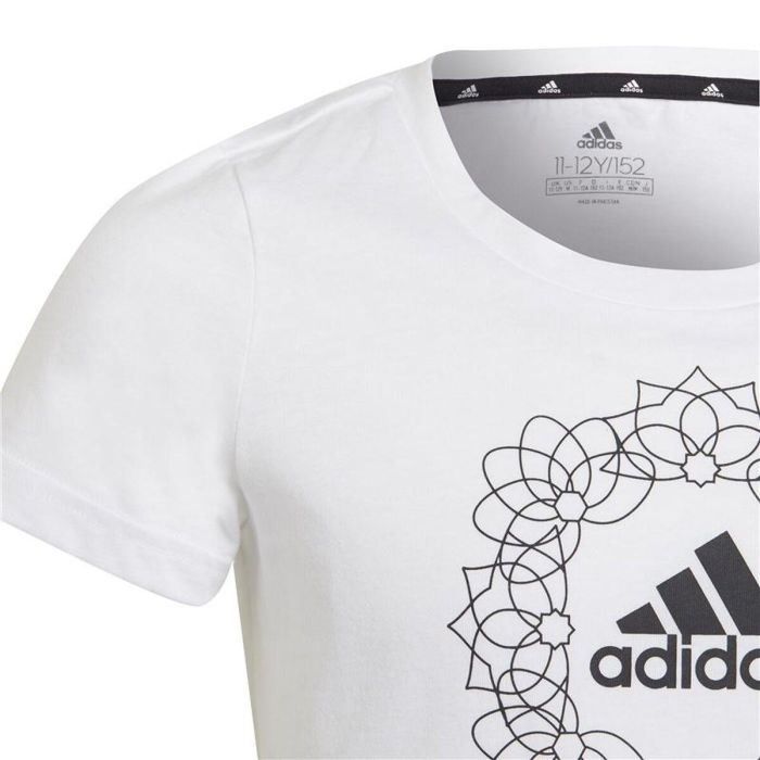 Camiseta de Manga Corta Infantil Adidas Graphic Blanco 40 2