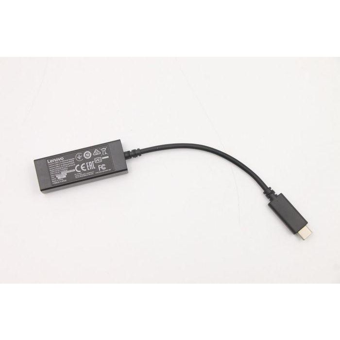 Lenovo USB-C to Ethernet adapter, connects USB-C notebooks to Gigabit Ethernet, supports hot plug, compact design. Lenovo USB-C to Ethernet adapter, connects USB-C notebooks to Gigabit Ethernet, supports hot plug, compact design.