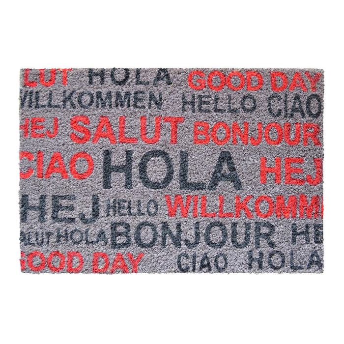 Tarres Felpudo de coco pintado diseño saludos, 60 x 40 cm