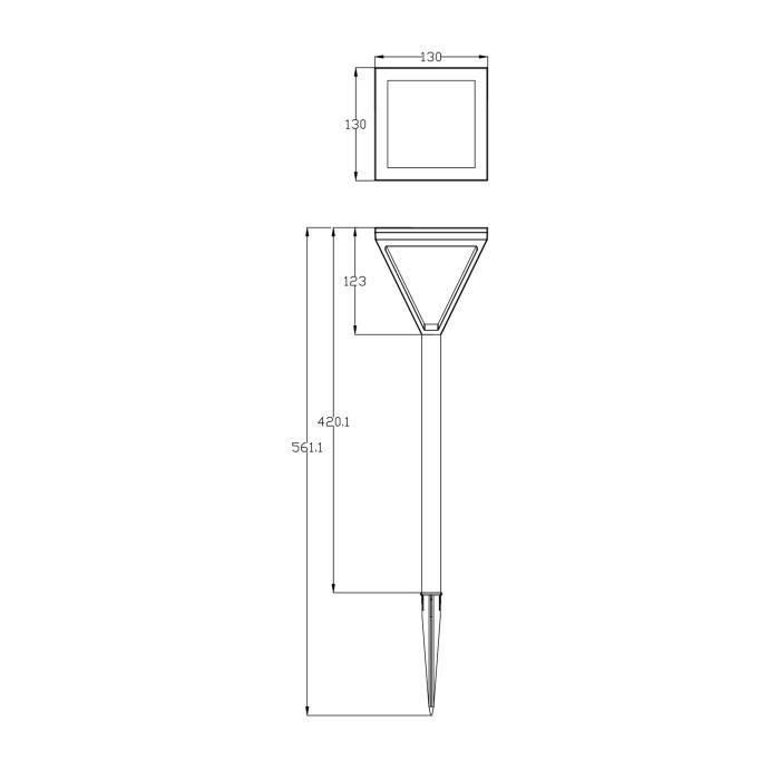 Farol solar GALIX en acero inoxidable 3