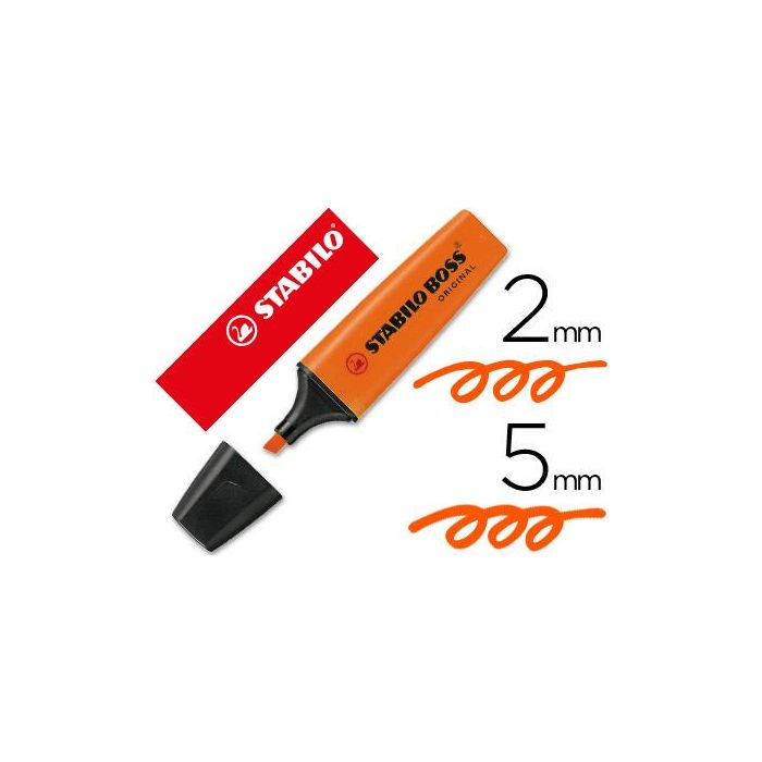 Rotulador Stabilo Boss Fluorescente 70 Naranja 10 unidades