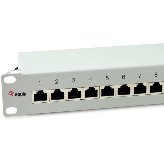 Equip Patchpanel 12x RJ45 Cat6A 10" FTP 1HE Premium hellgrau 3
