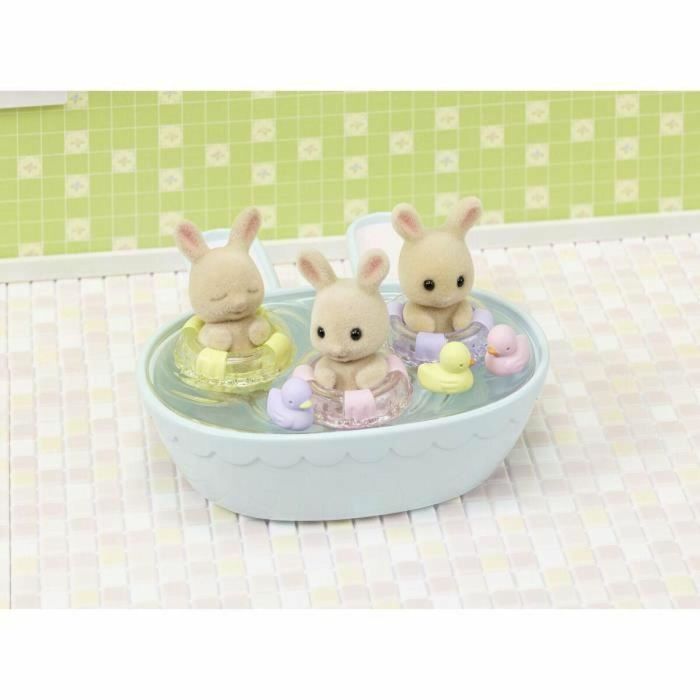 Sylvanian Families 5707 Figuras Miniatura Trillizos Creme Rabbit y Accesorios de Baño 2 Sylvanian Families 5707 Figuras Miniatura Trillizos Creme Rabbit y Accesorios de Baño 2