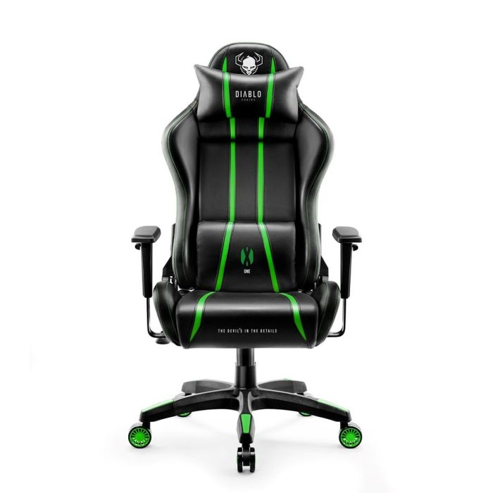 Silla Gaming Diablo Chairs Diablo X-One 2.0 Normal Size Negro Verde 7 Silla Gaming Diablo Chairs Diablo X-One 2.0 Normal Size Negro Verde 7
