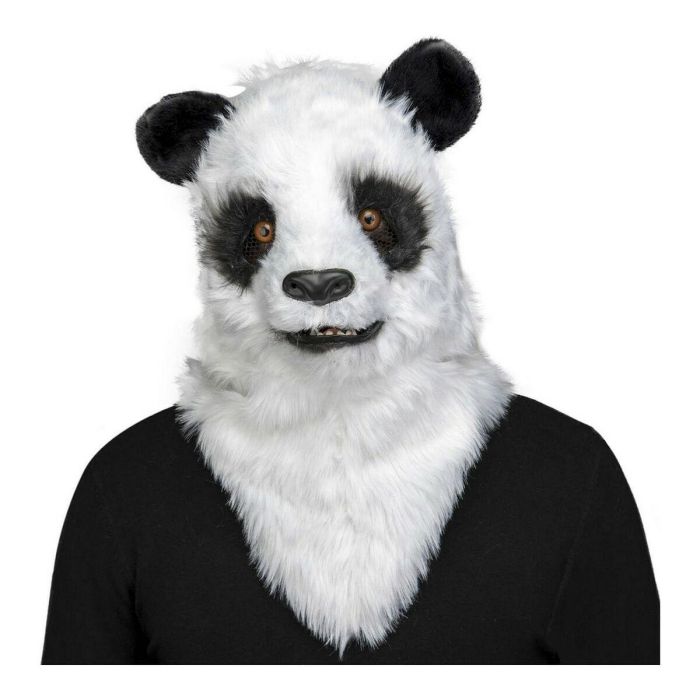 Máscara de oso panda con mandíbula móvil talla única Máscara de oso panda con mandíbula móvil talla única