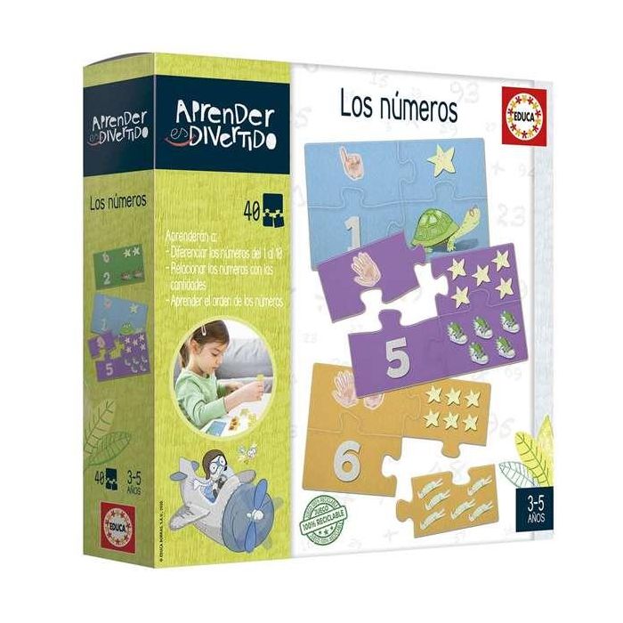 Juego aprender es divertido los números con 40 piezas encajables Juego aprender es divertido los números con 40 piezas encajables