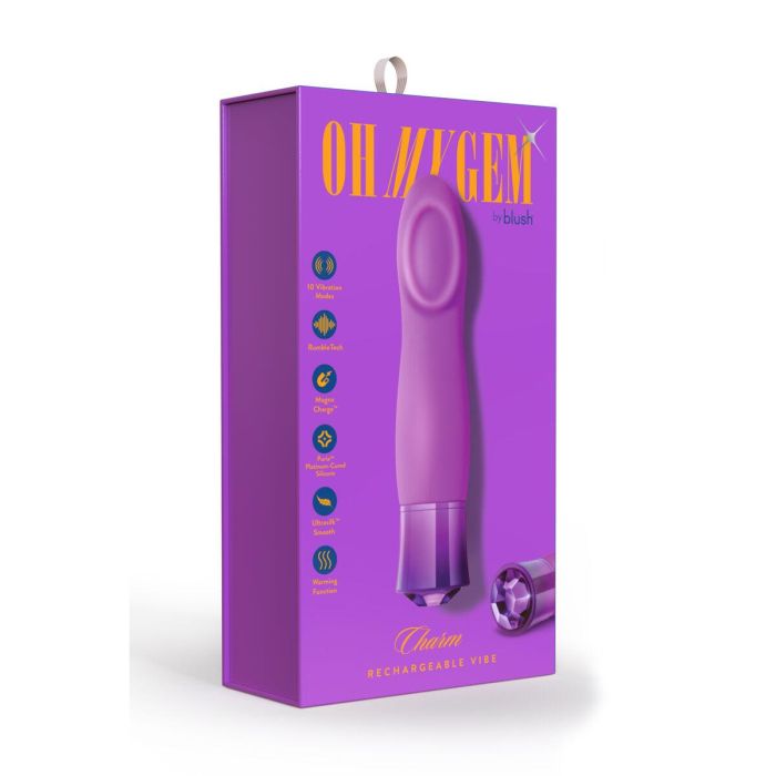 Mini Vibrador Blush Oh My Gem Charm Morado 1 Mini Vibrador Blush Oh My Gem Charm Morado 1