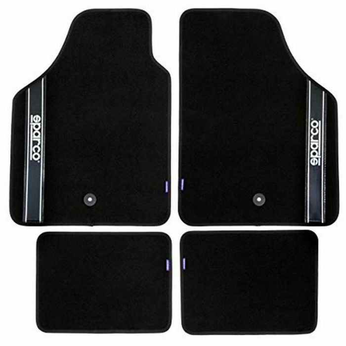 Sparco 03763BNR Alfombra Strada 2012 B Negro Cs 6 Fácil limpieza Diseño deportivo