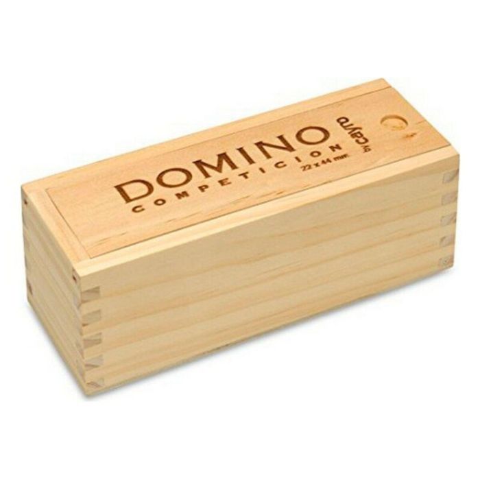 Domino competicion en caja de madera 18x6,9x8 cm