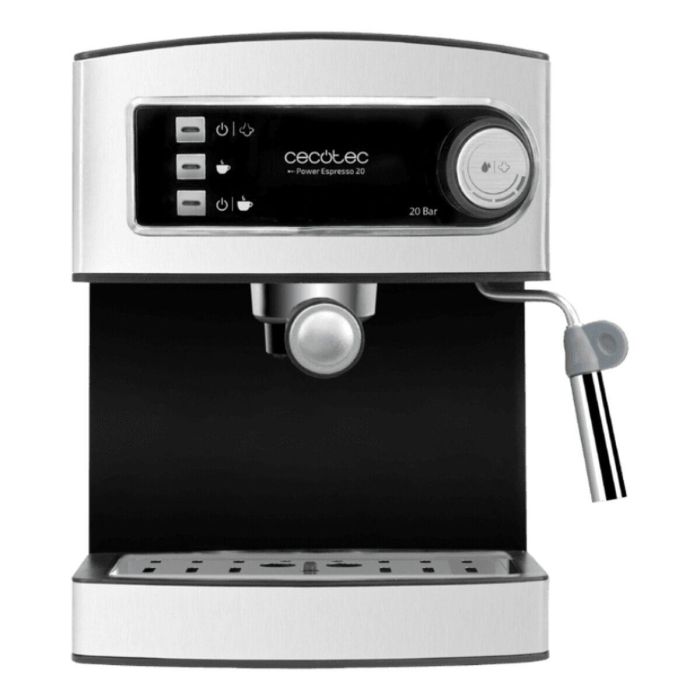 Cecotec Cafetera Express de Brazo Power Espresso 1350W 15bar 1,5L negro depósito extraíble