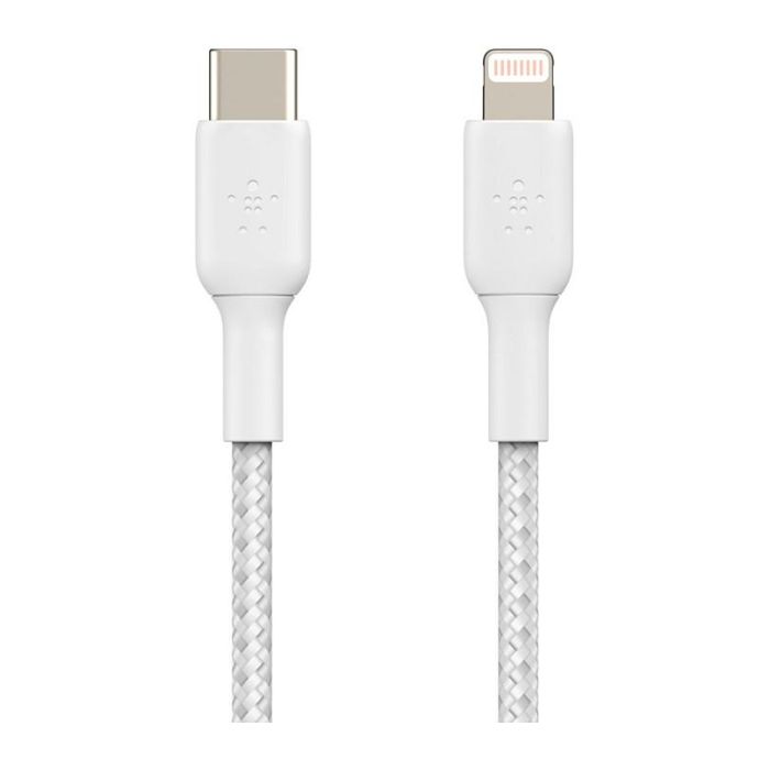 Belkin CAA004BT1MWH Cable USB-C a Lightning Trenzado Boost Charge 1m Blanco 3
