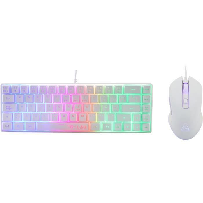 The G-Lab Combo Gaming 2 en 1: Teclado de Membrana 60% Compacto Anti-Ghosting (12M Pulsaciones) y Ratón con Cable The G-Lab Combo Gaming 2 en 1: Teclado de Membrana 60% Compacto Anti-Ghosting (12M Pulsaciones) y Ratón con Cable