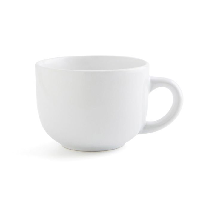 Quid Taza Jumbo Snow 40 cL Cerámica Blanca Apto Microondas y Lavavajillas