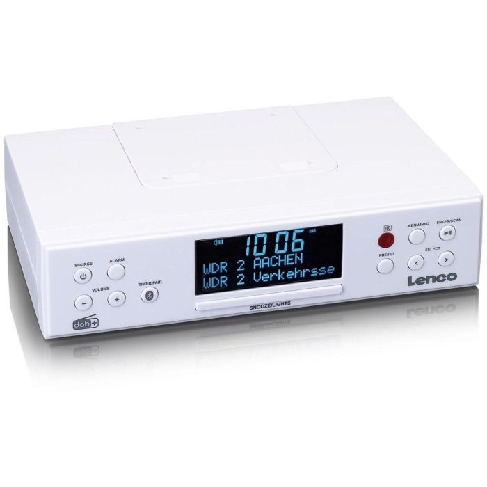 Lenco KCR-190 Radio de Cocina Digital DAB+/FM con Bluetooth y Pantalla LCD Retroiluminada - Blanco 3 Lenco KCR-190 Radio de Cocina Digital DAB+/FM con Bluetooth y Pantalla LCD Retroiluminada - Blanco 3