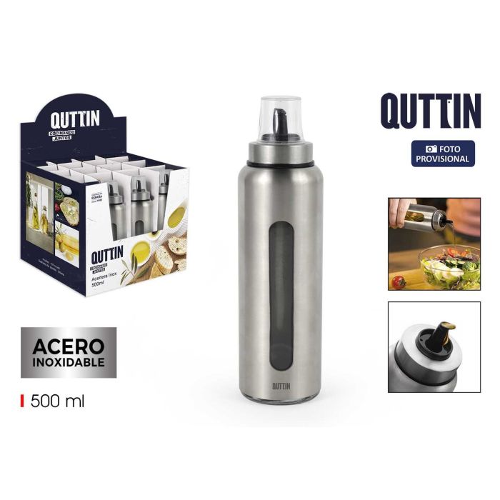 Aceitera Inox 500 ml Quttin - Inde (24 Unidades) Aceitera Inox 500 ml Quttin - Inde (24 Unidades)