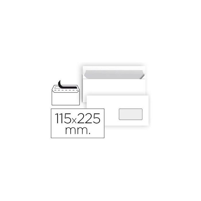 Sobre Sam Ecosam+ 115X225 Blanco 105G Open V.Dcha.(Silicona) Caja De 500