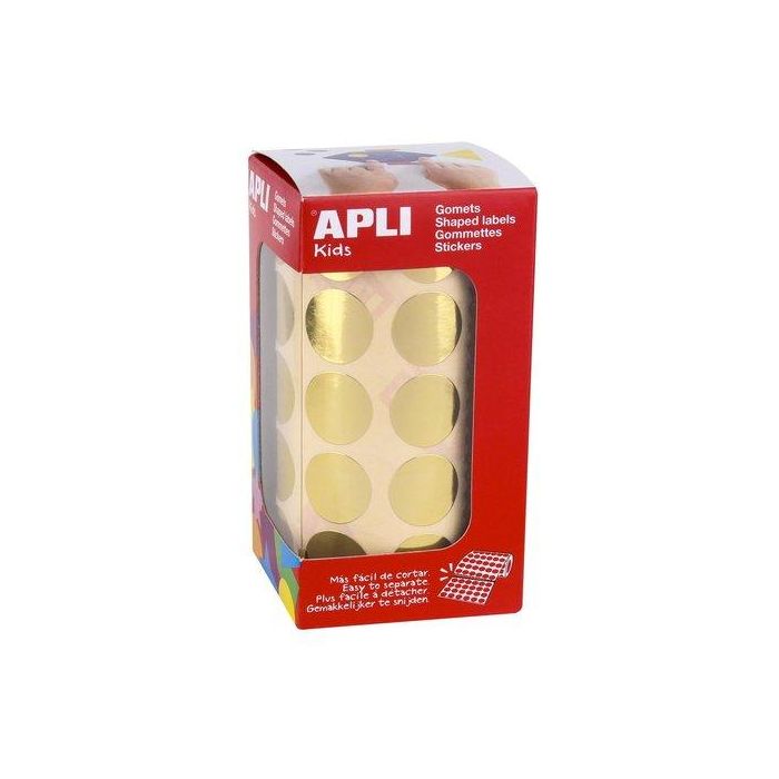 Gomets Apli Metalizados Rollo 59H Circulo Ø 20 Mm Oro 1.770 Uds. (11632)