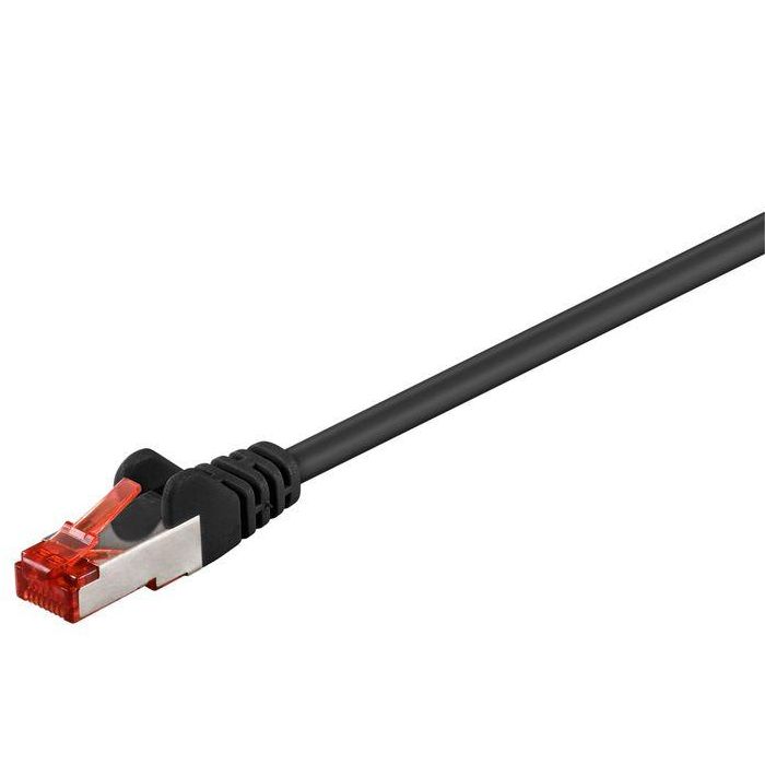 MicroConnect Cable de Red CAT6 S/FTP 25m Negro, apantallado, para módem, router, switch (Compatible CAT5e/CAT5)